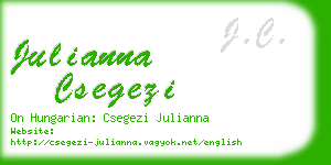 julianna csegezi business card
